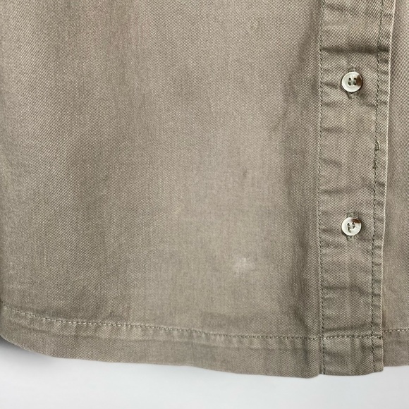 Life in Progress Military Olive Green Button Up Long Sleeve Shirt Size Medium. - Picture 11 of 15